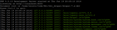 PHP corriendo su servidor interno desde la linea de comandos