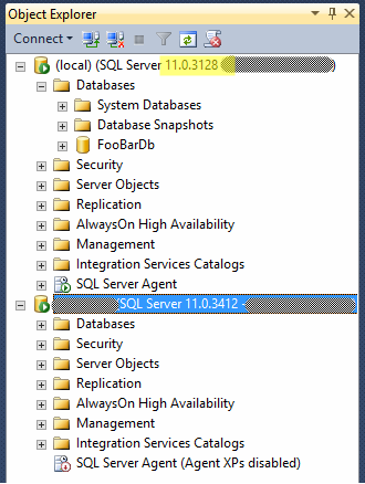 Object Explorer de SSMS