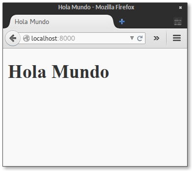 Firefox probando el servidor web improvisado