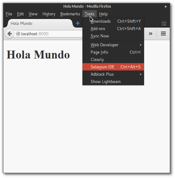 Cómo lanzar el IDE de Selenium