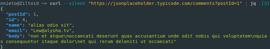 Filtered output