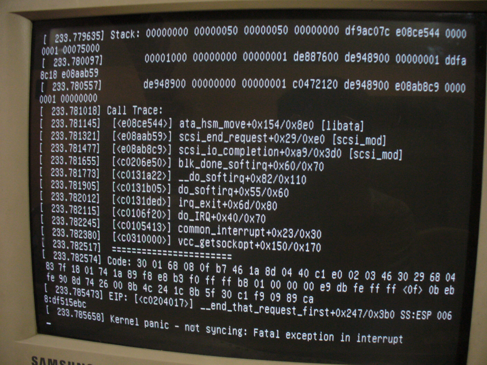 Ubuntu linux kernel panic