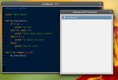Scribes with the Python symbol browser